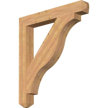 Ekena Millwork Funston Craftsman Smooth Bracket, Western Red Cedar, 5 1/2"W x 44"D x 48"H BKT06X44X48FST04SWR